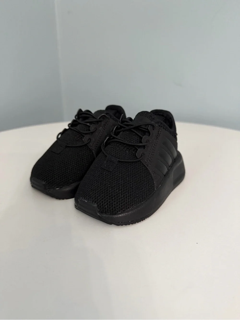 adidas Kids (infant) Black Mesh Lace-Up elastic Sneakers
